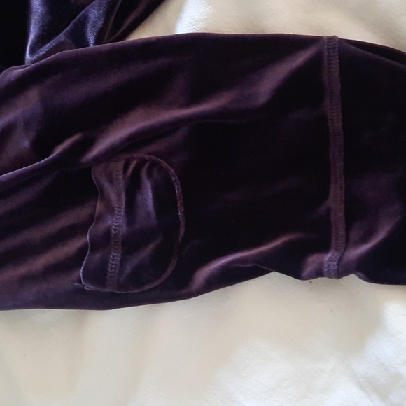 Sno Skins XL Women's Purple Velour Hoodie - Picture 3 of 8